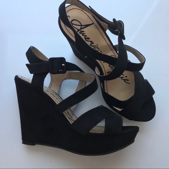 american rag black wedges
